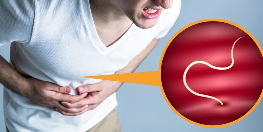 Symptoms that indicate the presence of parasites